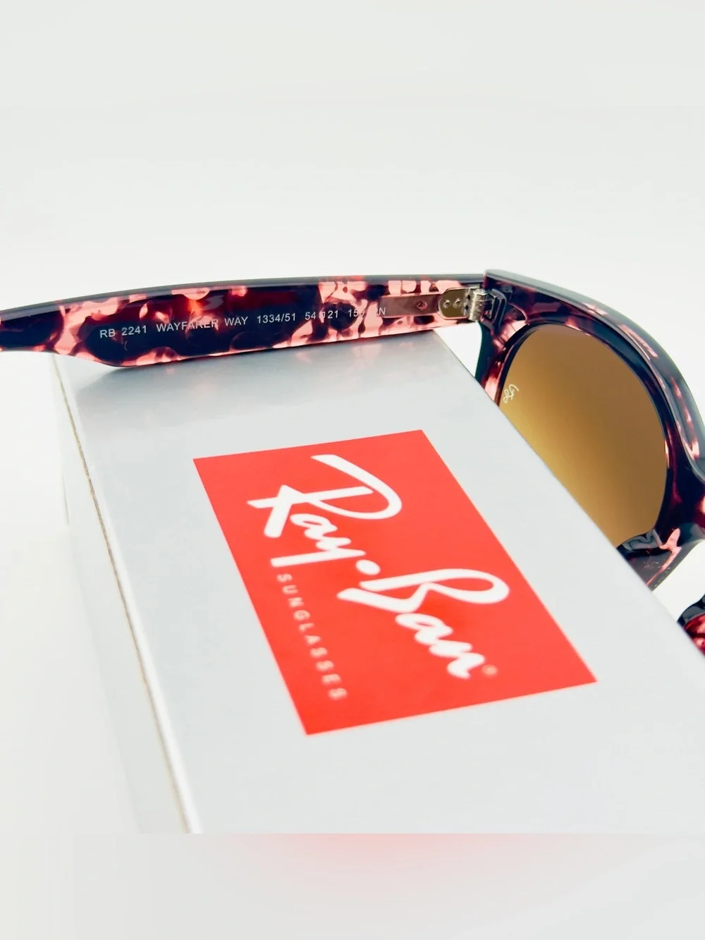 Ray-Ban Wayfarer Way Women’s Sunglasses RB2241 Polished pink Havana Brown Lenses